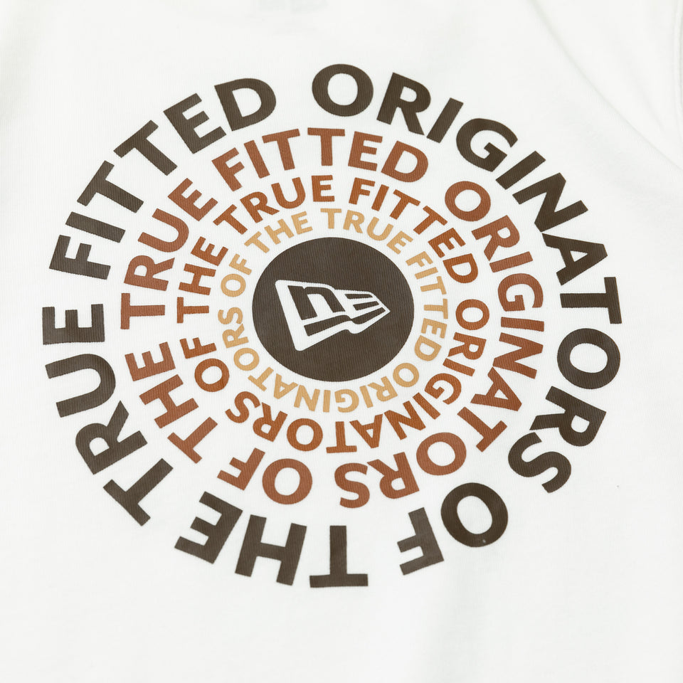 Youth 半袖 コットン Tシャツ Originators of the True Fitted サークルロゴ ホワイト