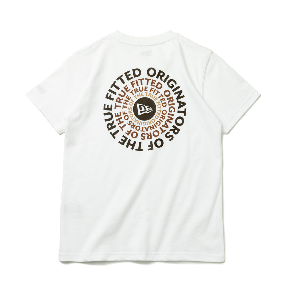 Youth 半袖 コットン Tシャツ Originators of the True Fitted サークルロゴ ホワイト
