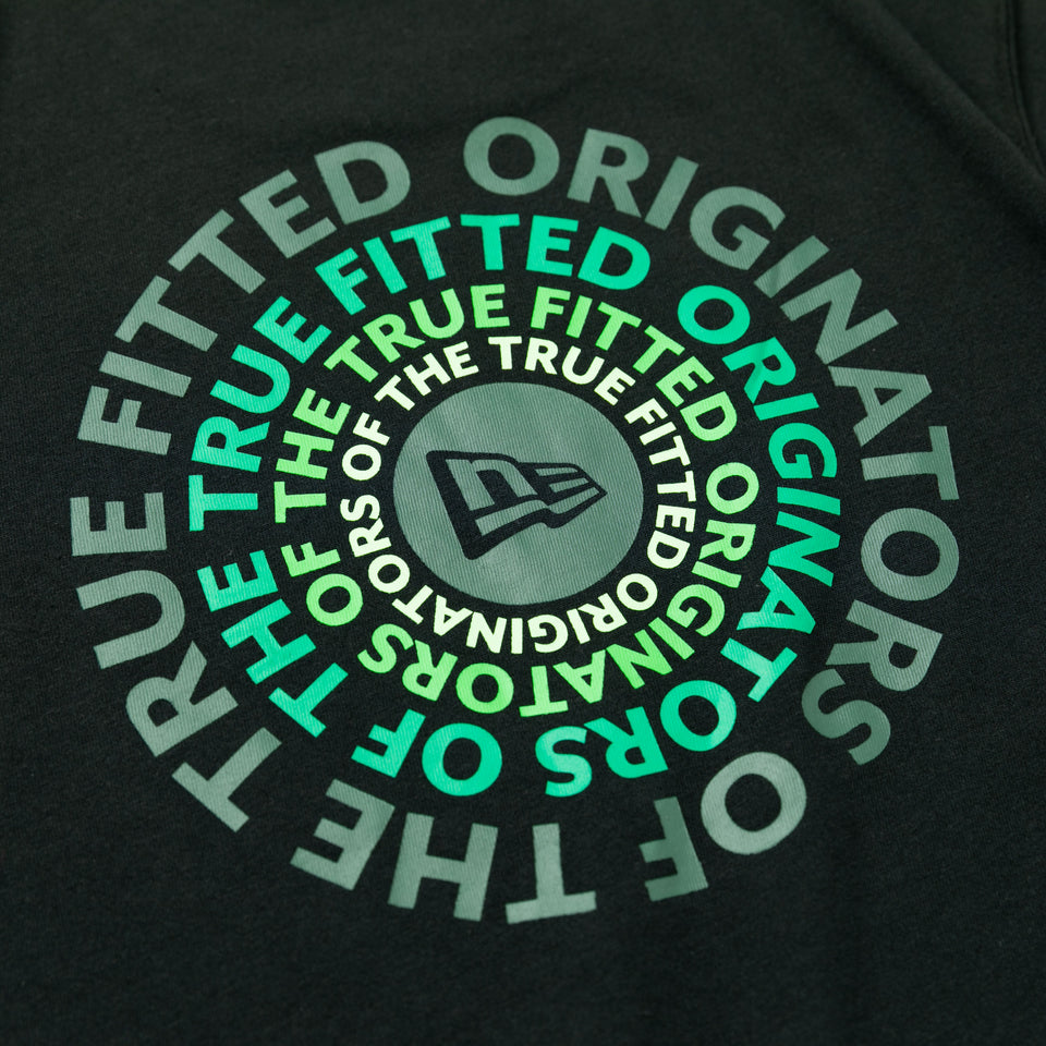 Youth 半袖 コットン Tシャツ Originators of the True Fitted サークルロゴ ブラック