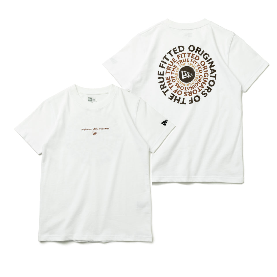 半袖 コットン Tシャツ Originators of the True Fitted サークルロゴ ホワイト レギュラーフィット