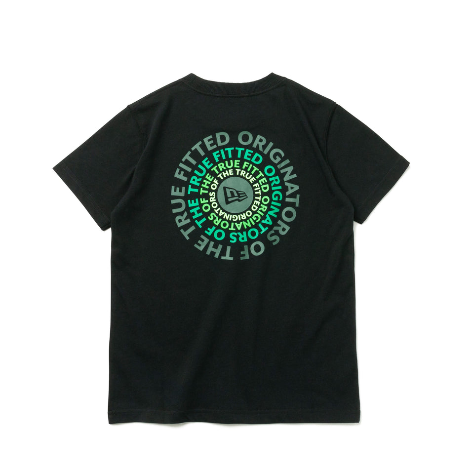 半袖 コットン Tシャツ Originators of the True Fitted サークルロゴ ブラック レギュラーフィット