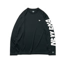 長袖 テック Tシャツ スリーブロゴ ブラック 【Performance Apparel】