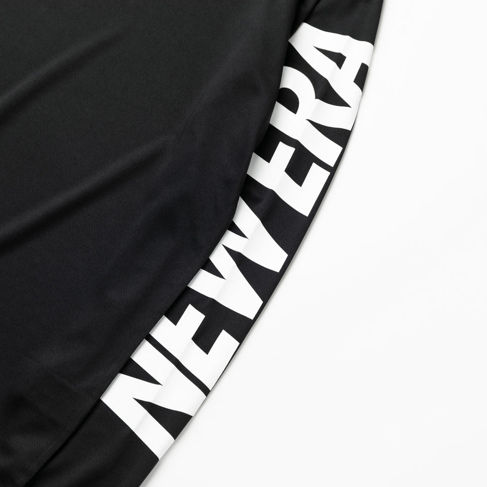 長袖 テック Tシャツ スリーブロゴ ブラック 【Performance Apparel】