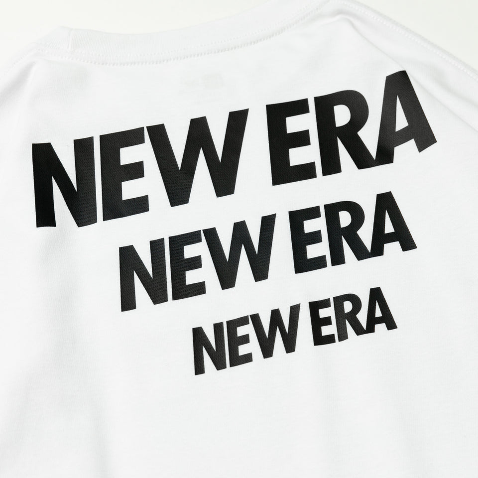 長袖 パフォーマンス Tシャツ オーバーサイズド スリーロゴ ホワイト 【Performance Apparel】