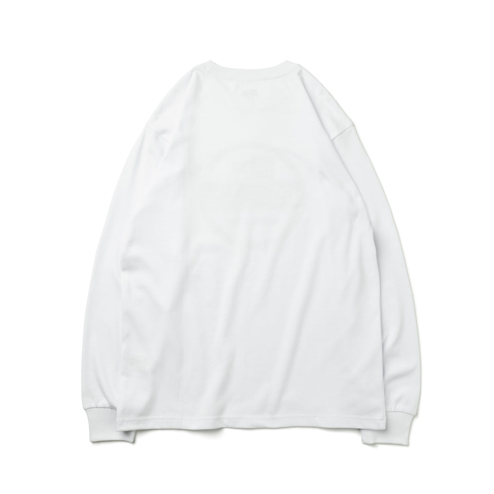 長袖 パフォーマンス Tシャツ ドット タイガーストライプカモ フラッグロゴ ホワイト  レギュラーフィット