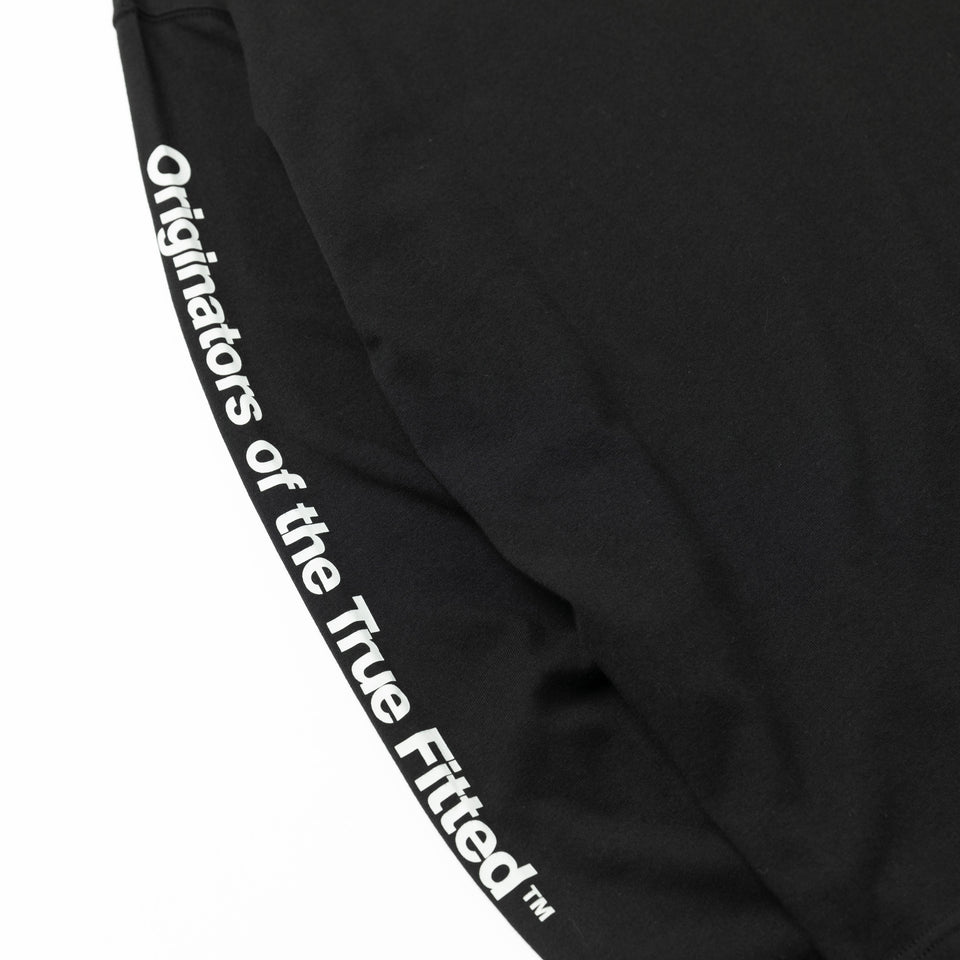 長袖 コットン Tシャツ Originators of the True Fitted ボックスロゴ ブラック レギュラーフィット