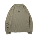 長袖 コットン Tシャツ フラッグロゴミニ ペブル  レギュラーフィット