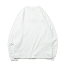長袖 コットン Tシャツ ボックスロゴ ミッド ホワイト  レギュラーフィット