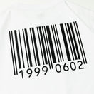 半袖 オーバーサイズド コットン Tシャツ 中澤 瞳 バーコード ホワイト
