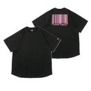 半袖 オーバーサイズド コットン Tシャツ 中澤 瞳 バーコード ブラック × ピンク
