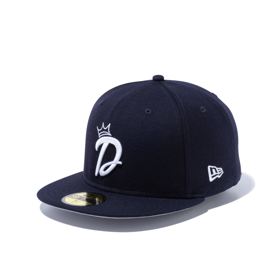 59FIFTY Dogear Records Dロゴ ネイビー グレーアンダーバイザー