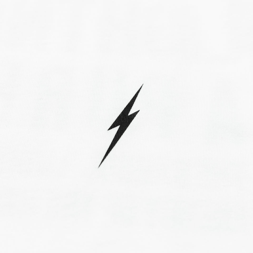 半袖 コットン Tシャツ LIGHTNING BOLT ライトニングボルト 稲妻 ホワイト レギュラーフィット
