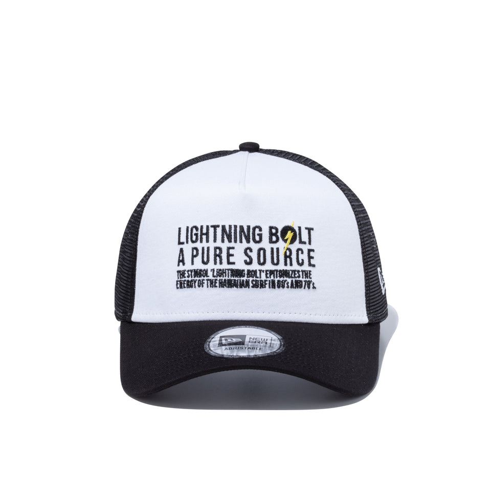 9FORTY A-Frame トラッカー LIGHTNING BOLT ライトニングボルト ブランドフィロソフィー ホワイト / ブラック