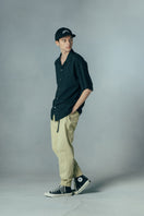 半袖 オープンカラーシャツ NEW ERA BLACK LABEL ブラック