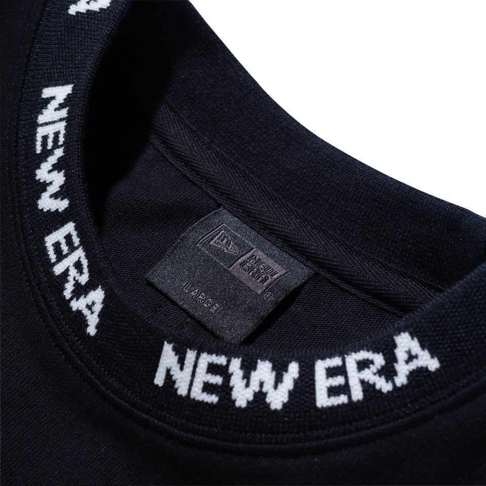 半袖 ジャカードネック ヘビーウェイト Tシャツ NEW ERA BLACK LABEL ブラック ビッグシルエット