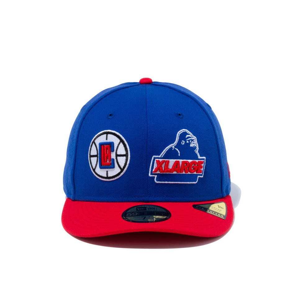 PC 59FIFTY XLARGE x NBA ロサンゼルス・クリッパーズ マジェスティックブルー フロントドアレッドバイザー