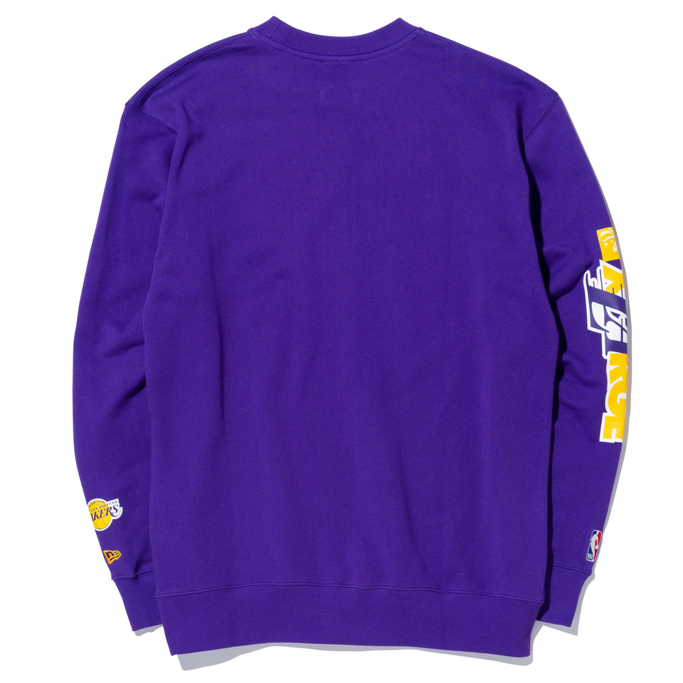 裏毛 スウェット クルーネック XLARGE x NBA ロサンゼルス・レイカーズ パープル