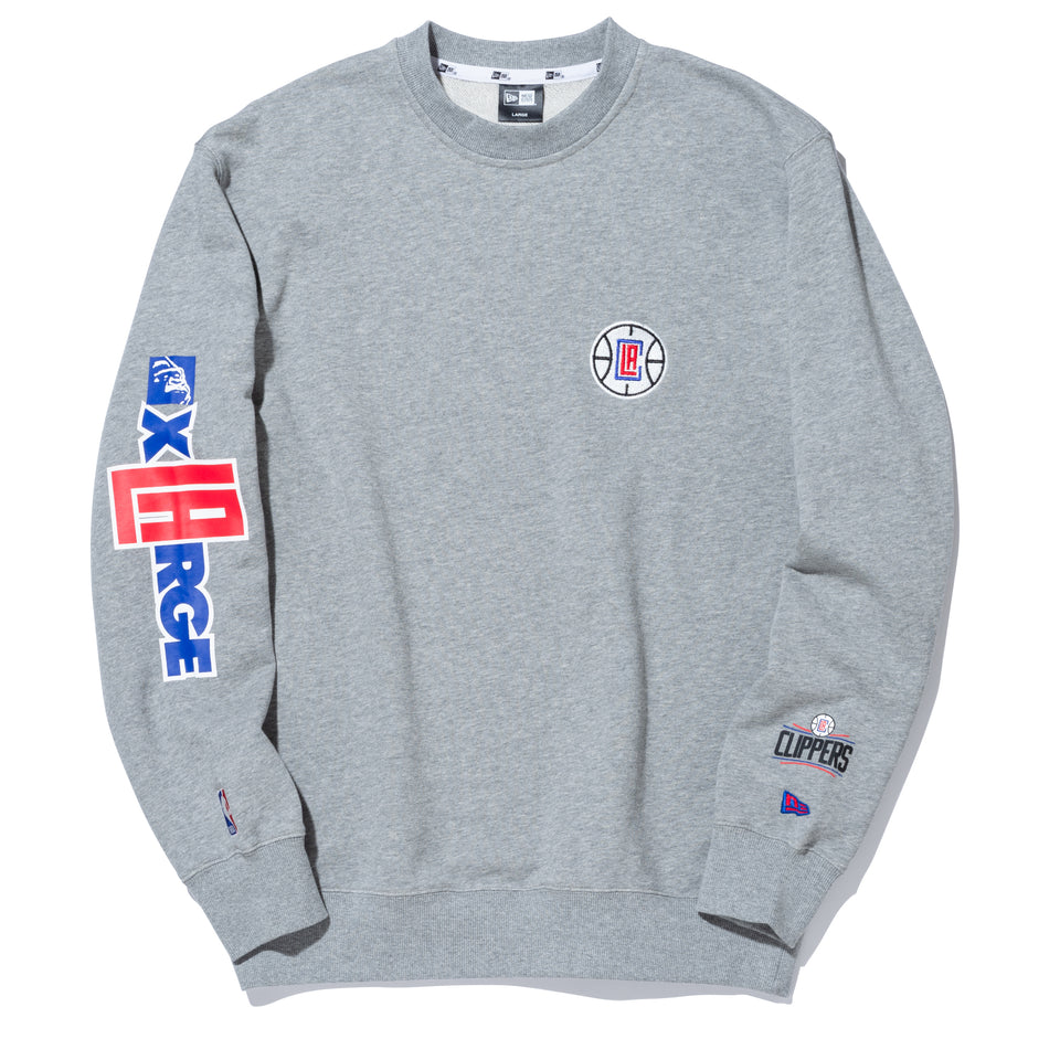 裏毛 スウェット クルーネック XLARGE x NBA ロサンゼルス・クリッパーズ グレー