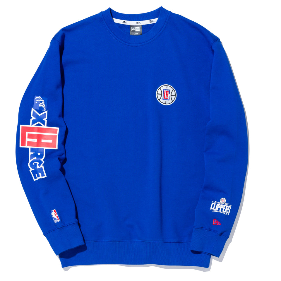 裏毛 スウェット クルーネック XLARGE x NBA ロサンゼルス・クリッパーズ ブルー