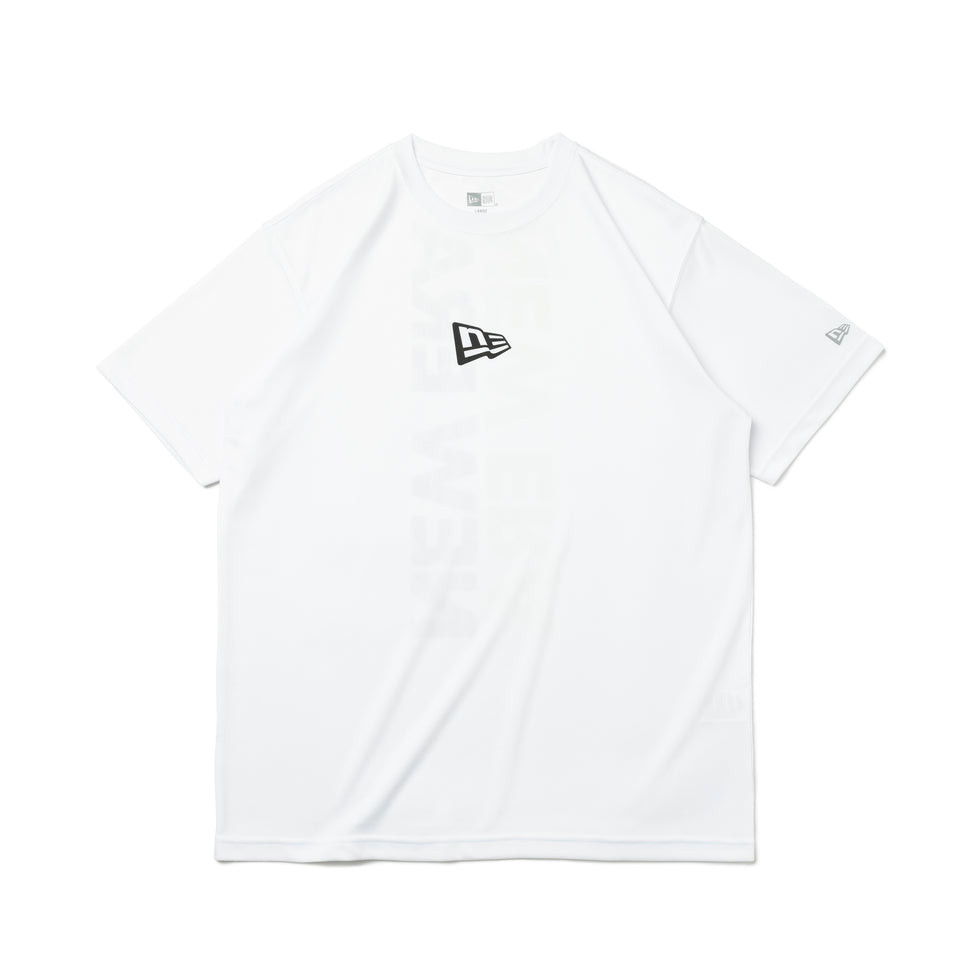 半袖 テック Tシャツ リア バーチカルロゴ ホワイト【 Performance Apparel 】