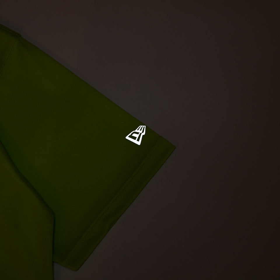 半袖 テック Tシャツ リア バーチカルロゴ ライム【 Performance Apparel 】