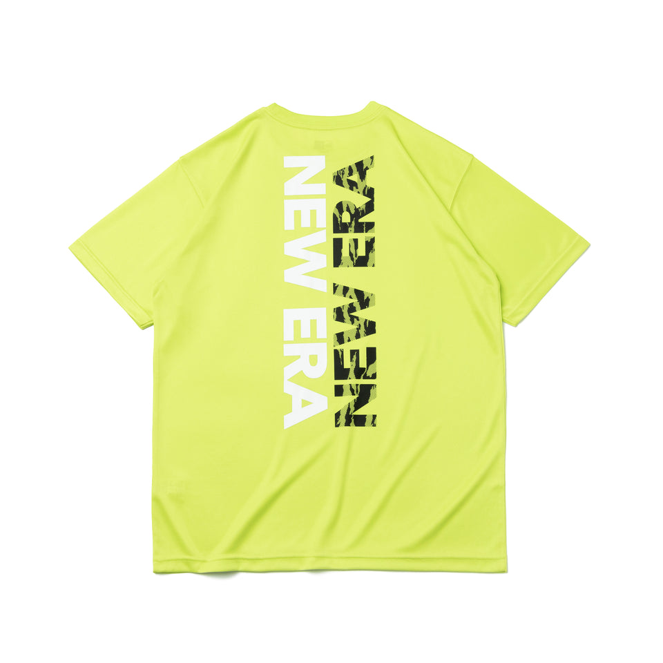 半袖 テック Tシャツ リア バーチカルロゴ ライム【 Performance Apparel 】