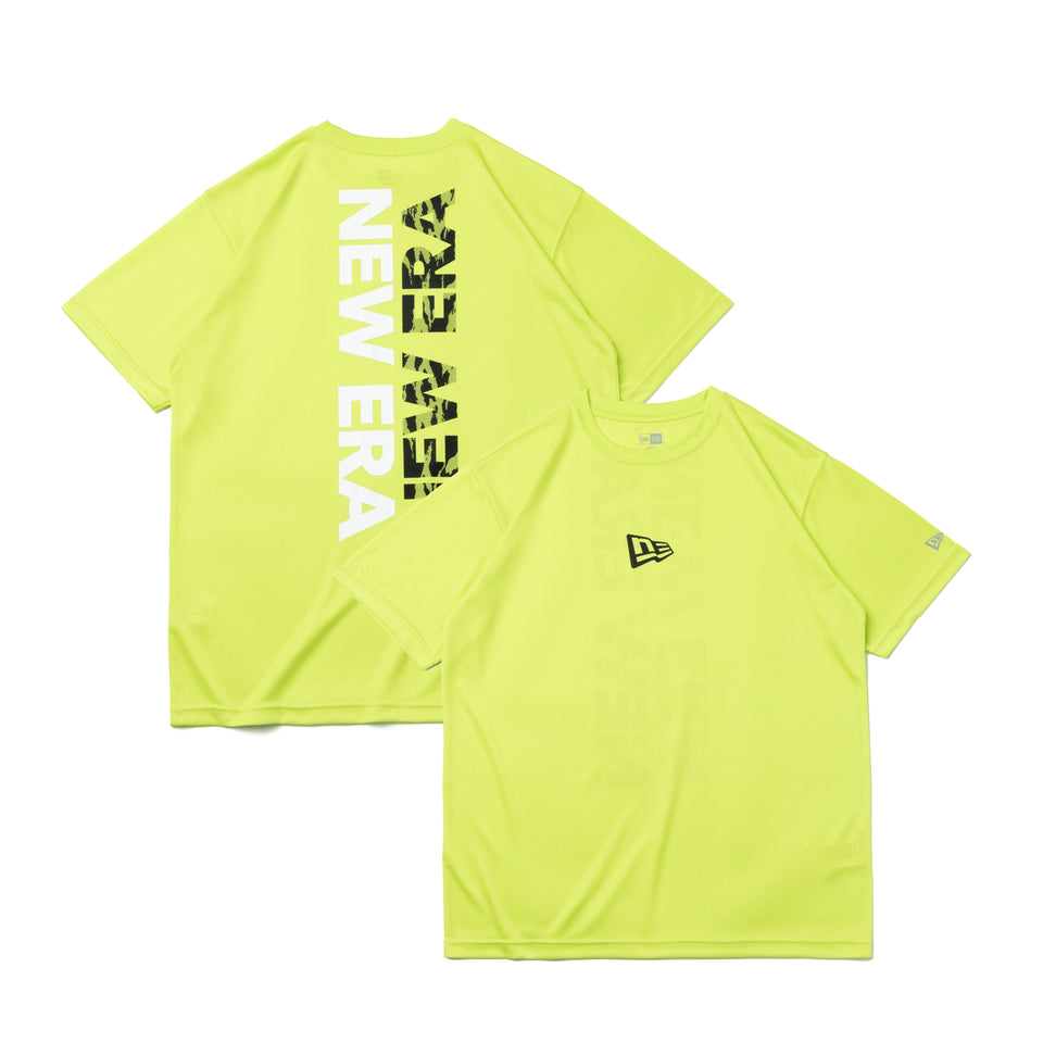 半袖 テック Tシャツ リア バーチカルロゴ ライム【 Performance Apparel 】