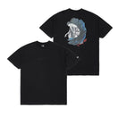 半袖 コットン Tシャツ Yohji Yamamoto FW22 シグネチャーロゴ 見返り美人 ブラック × ブラック