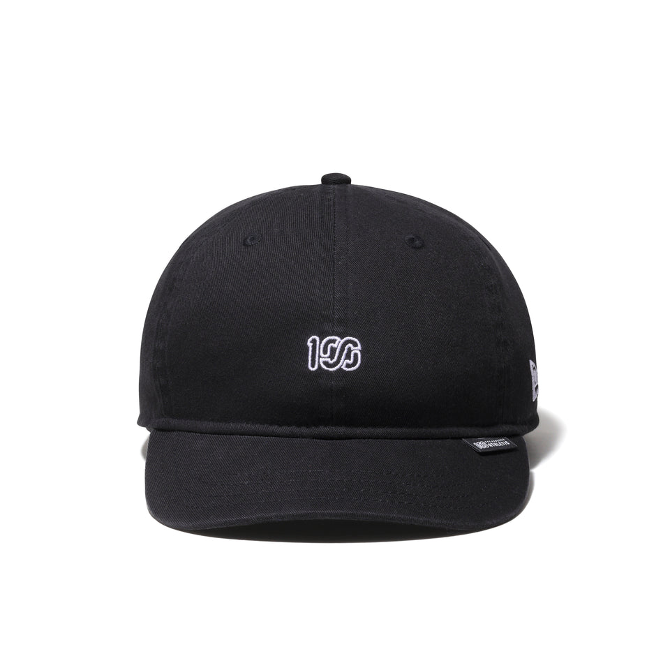 9TWENTY ショートバイザー ONEHUNDRED ATHLETIC ミニロゴ ブラック