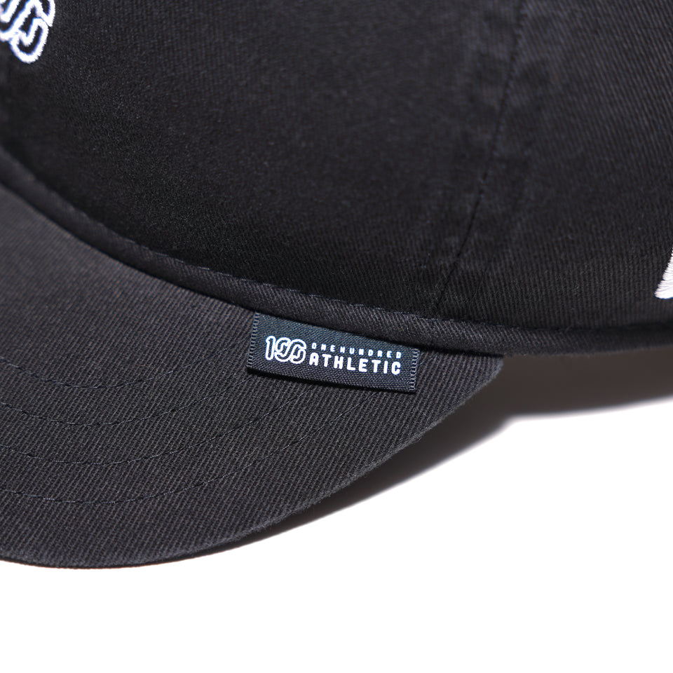 9TWENTY ショートバイザー ONEHUNDRED ATHLETIC ミニロゴ ブラック