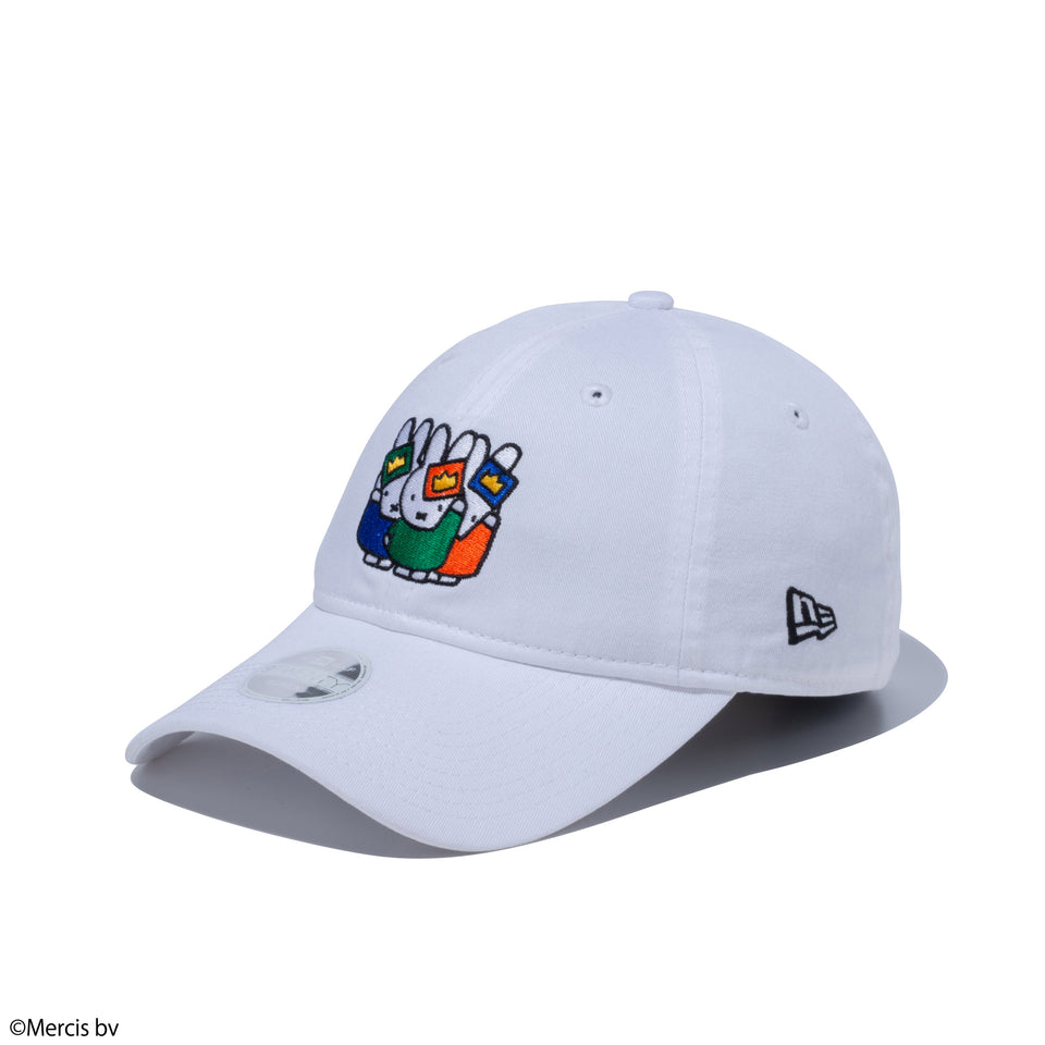 【ゴルフ】WOMEN'S 9TWENTY ロングバイザー miffy ミッフィー クラウン フラッグ ホワイト