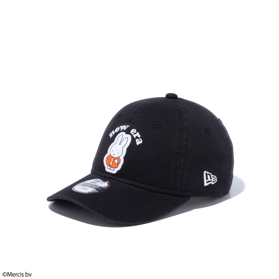 Child 9TWENTY miffy ミッフィー new era アーチロゴ ブラック