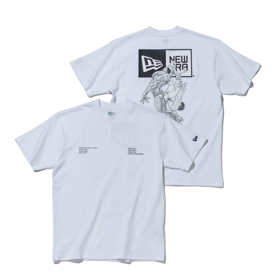 半袖 コットン Tシャツ グラップラー刃牙 VSビスケット・オリバ ホワイト レギュラーフィット