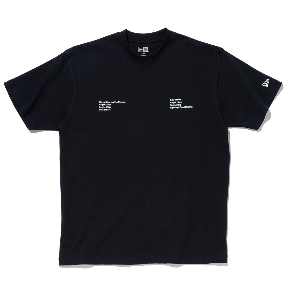 半袖 コットン Tシャツ グラップラー刃牙 VSビスケット・オリバ ブラック レギュラーフィット