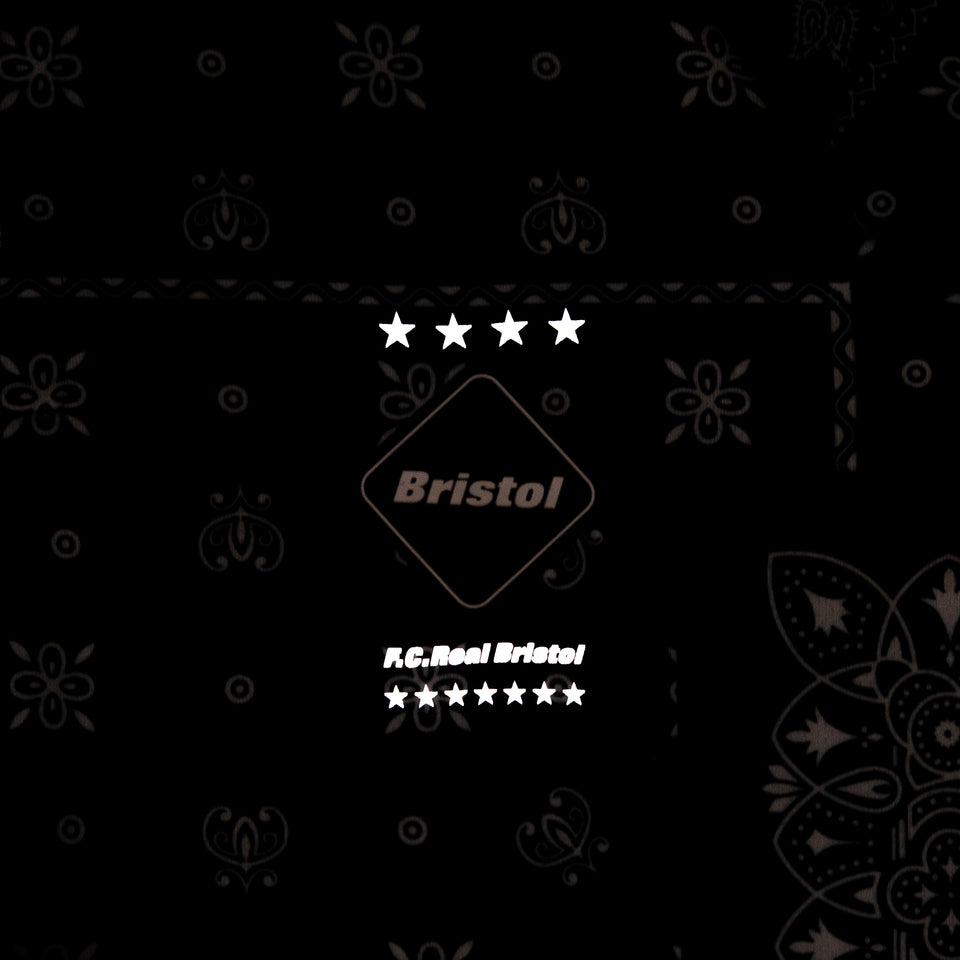 【ゴルフ】 半袖 テック ポロシャツ F.C.Real Bristol ペイズリー ブラック