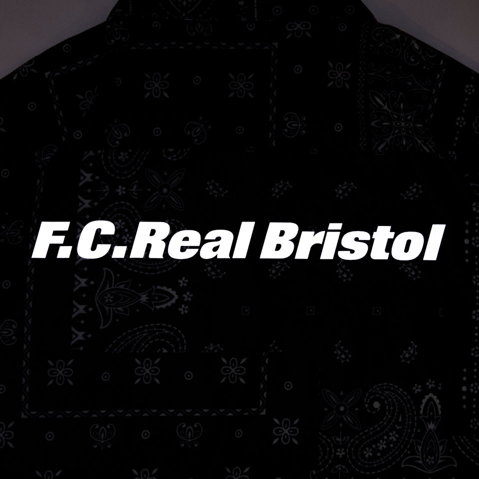 【ゴルフ】 半袖 テック ポロシャツ F.C.Real Bristol ペイズリー ブラック