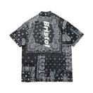 【ゴルフ】 ミドルネック 半袖 テック Tシャツ F.C.Real Bristol ペイズリー ブラック