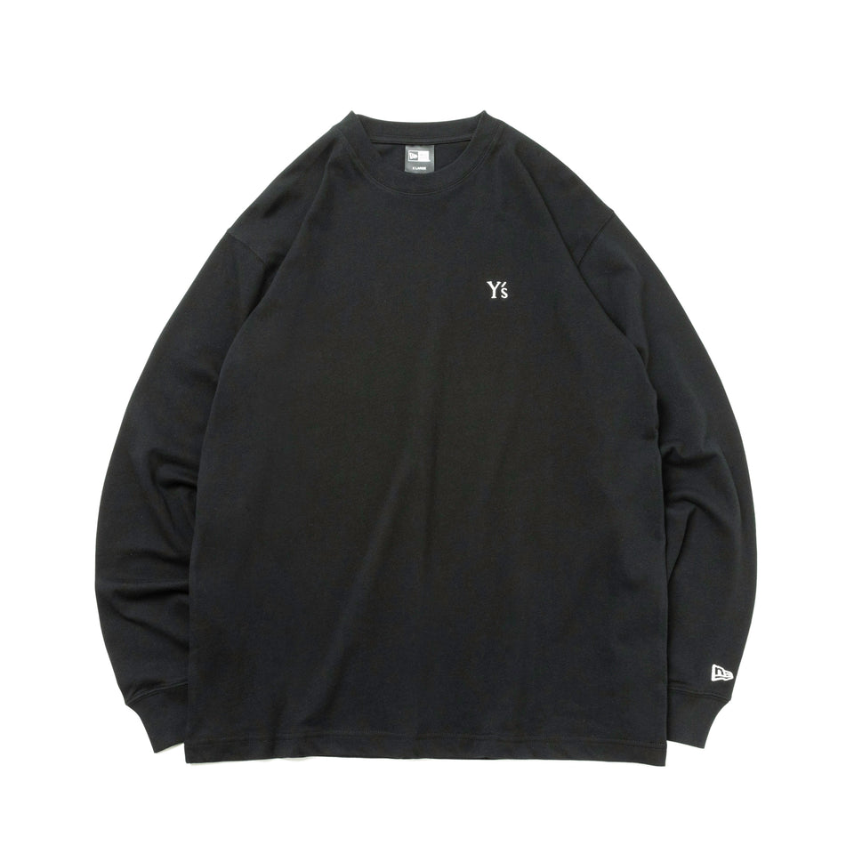 長袖 コットン Tシャツ  Y's FW22 ブラック レギュラーフィット