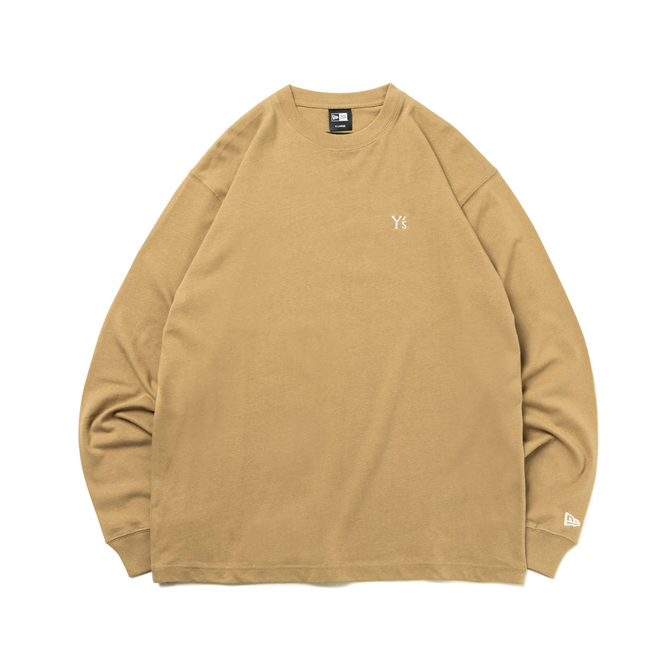 長袖 コットン Tシャツ  Y's FW22 ベージュ レギュラーフィット