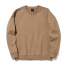裏毛 クルーネック スウェット ハンドペイント BLACK LABEL FW22 カーキ