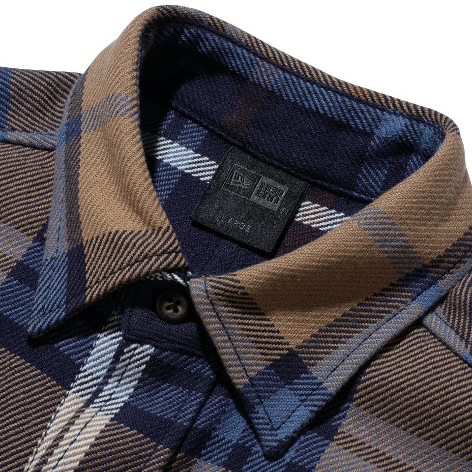 長袖 フランネルシャツ BLACK LABEL FW22 カーキ