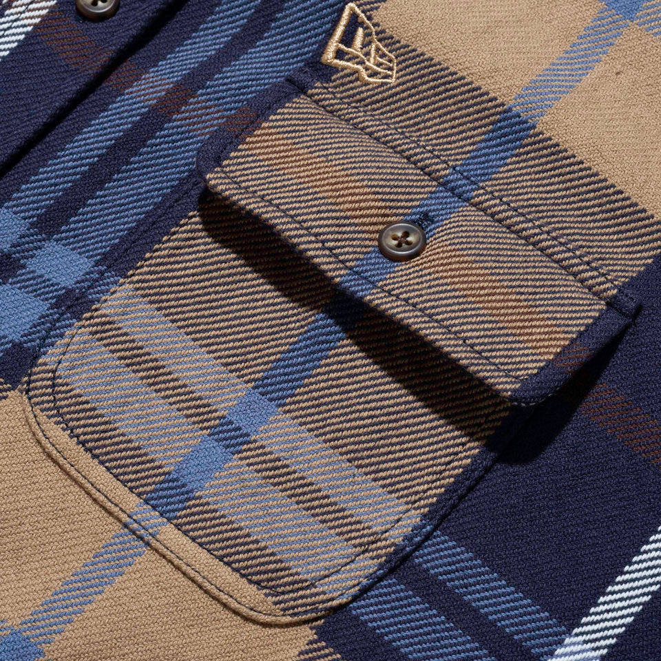 長袖 フランネルシャツ BLACK LABEL FW22 カーキ