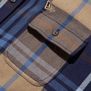 長袖 フランネルシャツ BLACK LABEL FW22 カーキ