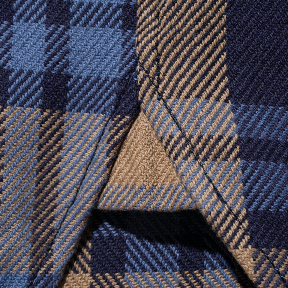 長袖 フランネルシャツ BLACK LABEL FW22 カーキ