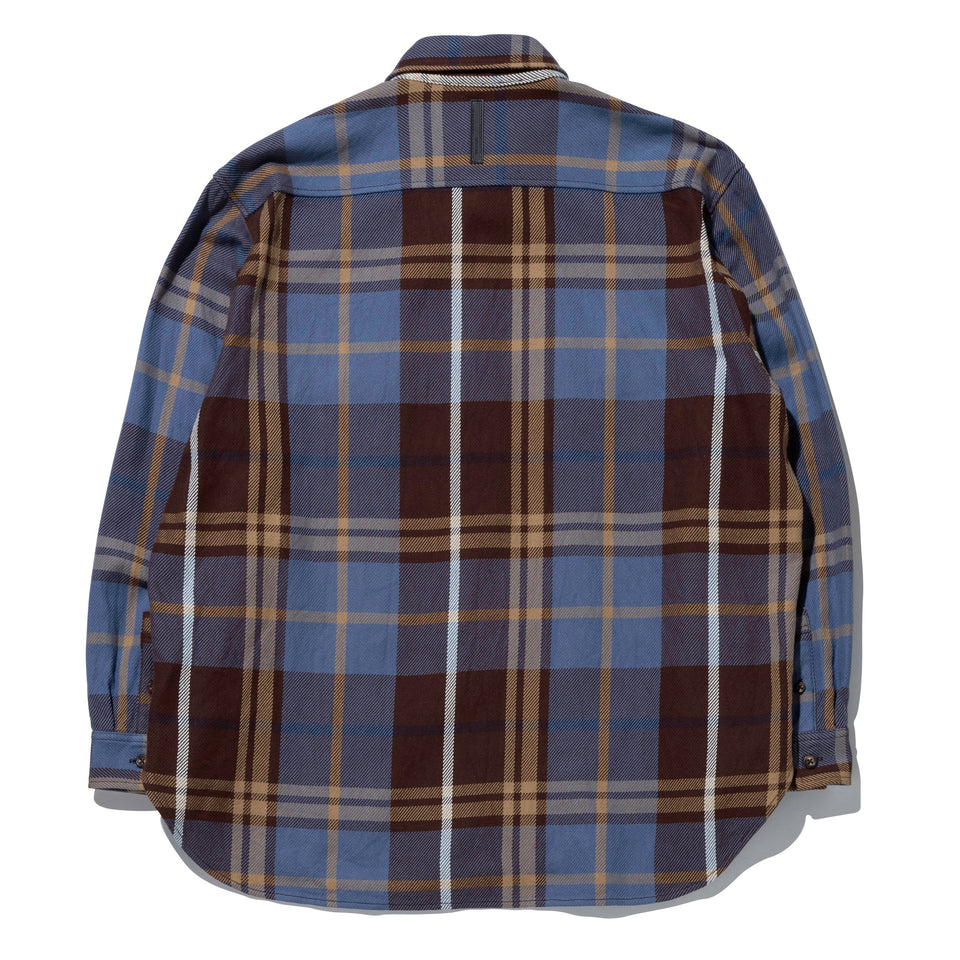 長袖 フランネルシャツ BLACK LABEL FW22 ネイビー