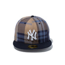 59FIFTY BLACK LABEL FW22 ニューヨーク・ヤンキース フランネル ネイビーバイザー