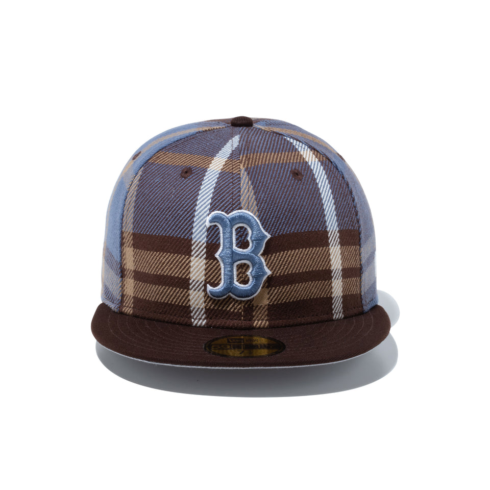59FIFTY BLACK LABEL FW22 ボストン・レッドソックス フランネル ブラウンバイザー