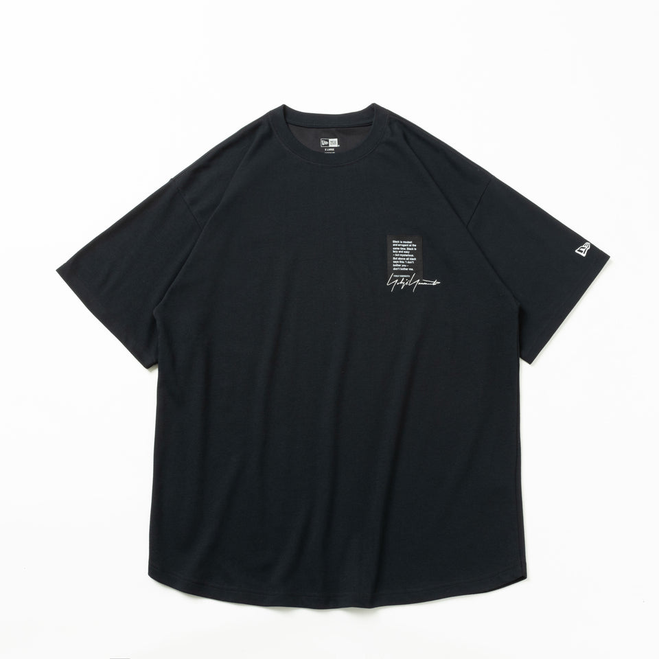 半袖 オーバーサイズド パフォーマンスTシャツ Yohji Yamamoto SS23 ラベルロゴ ブラック