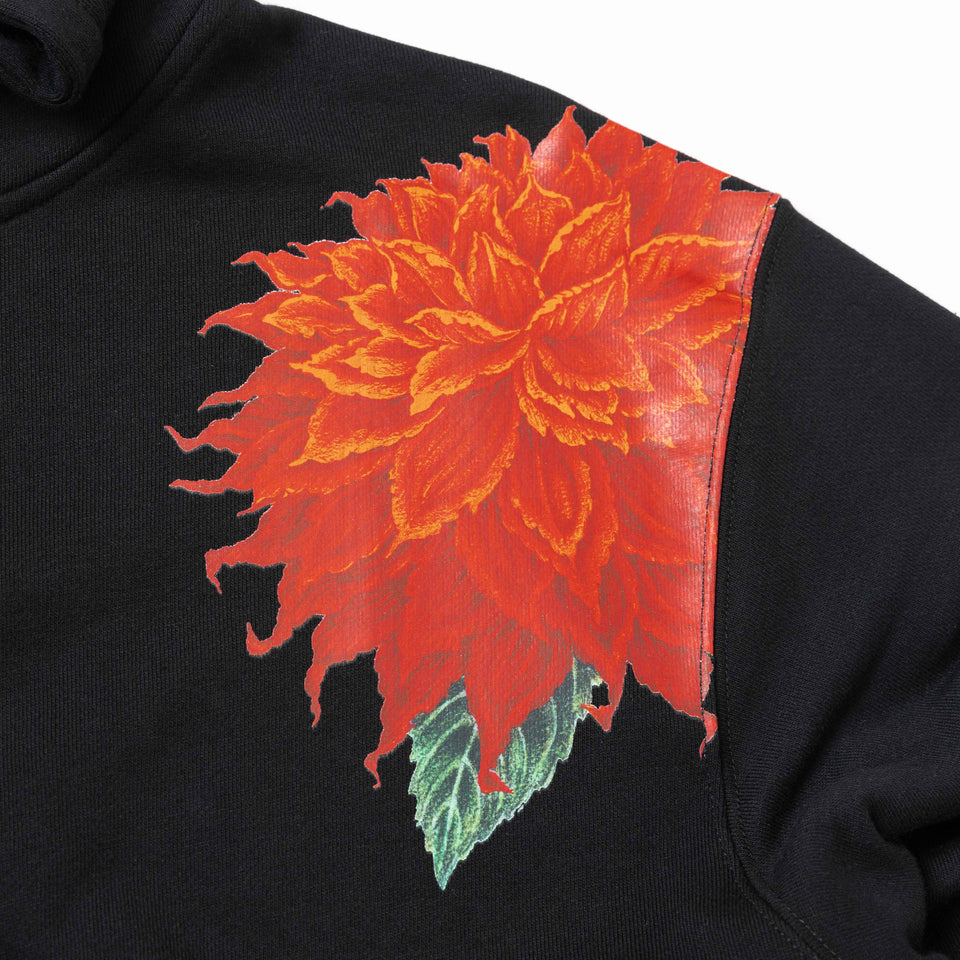裏毛 スウェット プルオーバーフーディー Yohji Yamamoto SS23 ダリア ブラック
