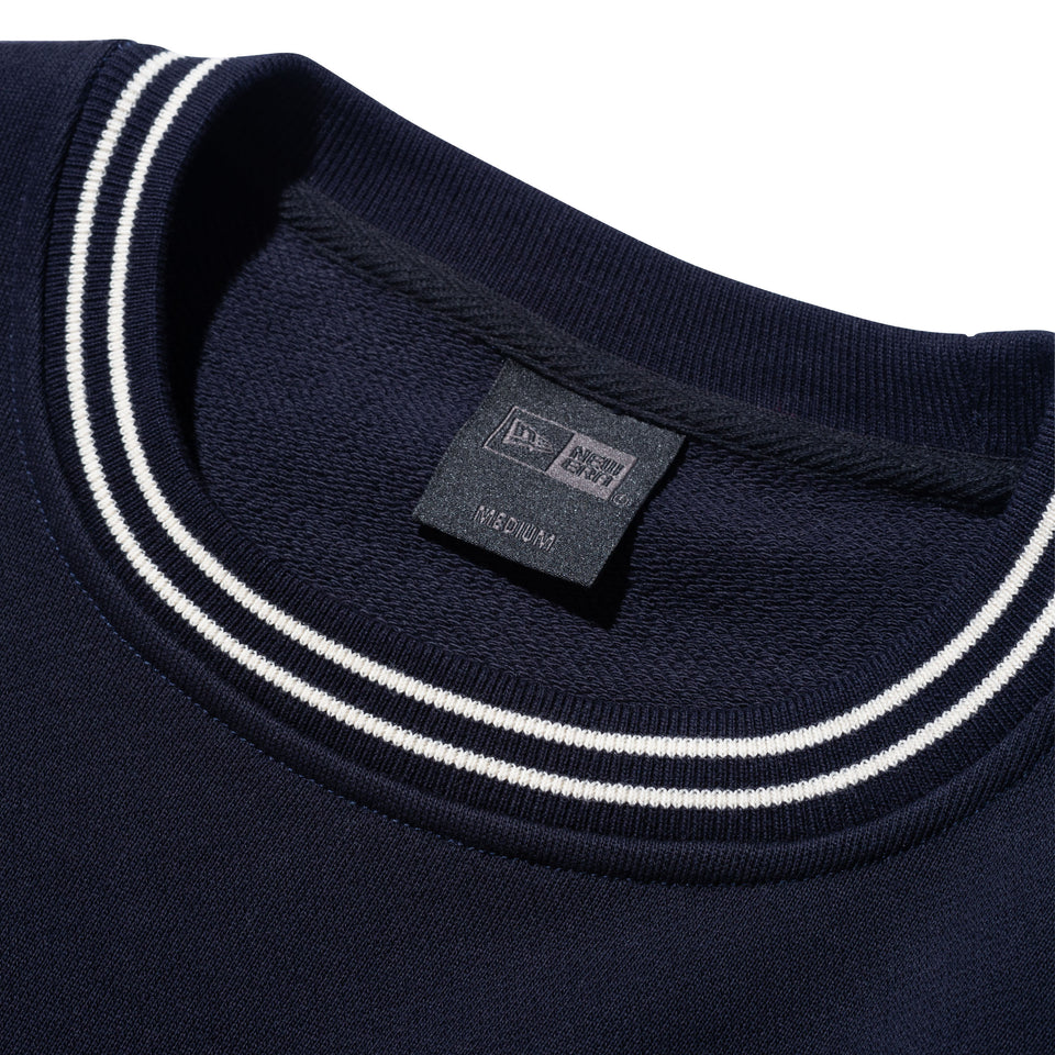 裏毛 スウェット クルーネック ジャカード BLACK LABEL SS23 ネイビー